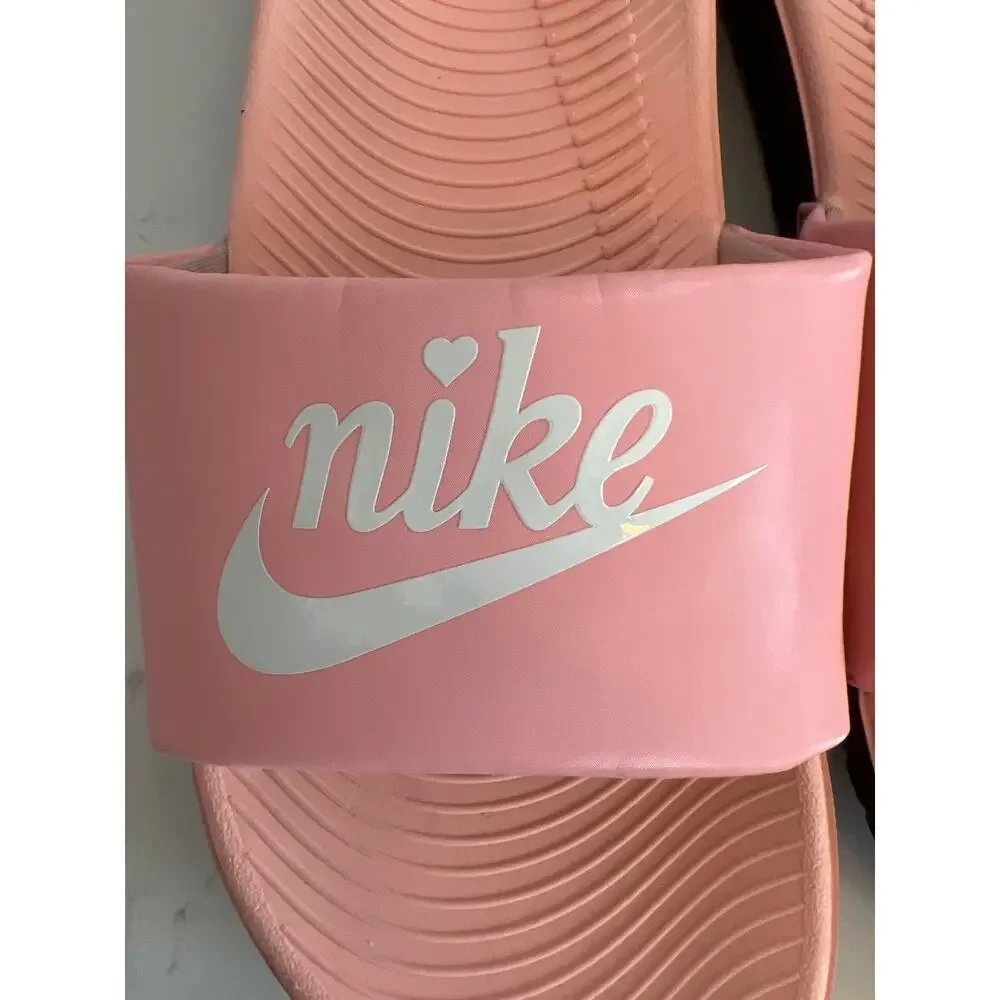 Nike Kawa Slide Valentine's Day edition sandals in Pink/White/Black colorway 5Y